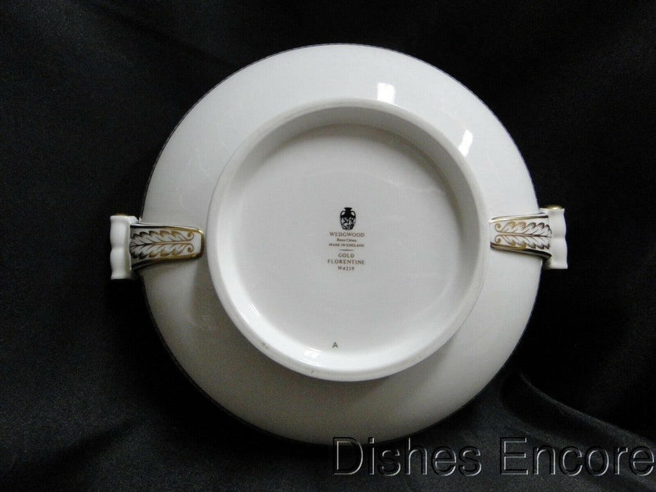 Wedgwood Gold Florentine, Dragons on White: Round Serving Bowl w/ Lid