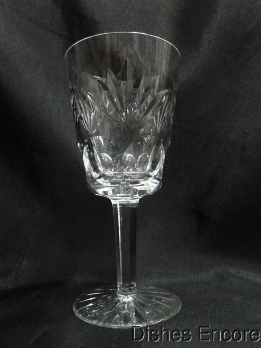 Waterford Crystal Ashling, Cut Fans & Panels: Water or Wine Goblet 7", Flaw