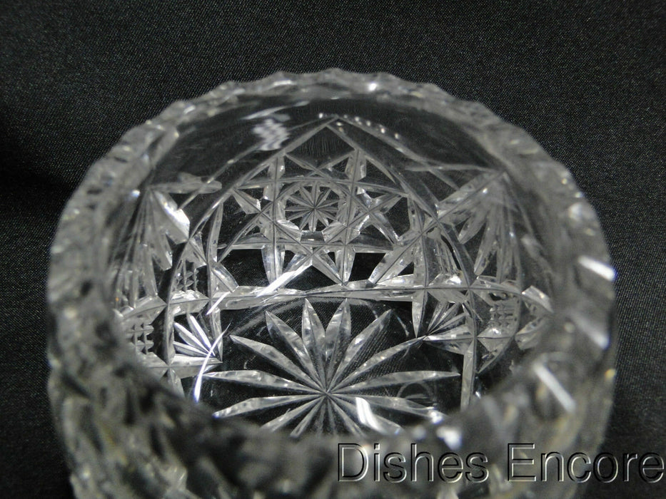 Clear w/ Cut Design, Thumbprint Edge: Rose Bowl, 2 3/8" x 3 5/8"  -- MG#113