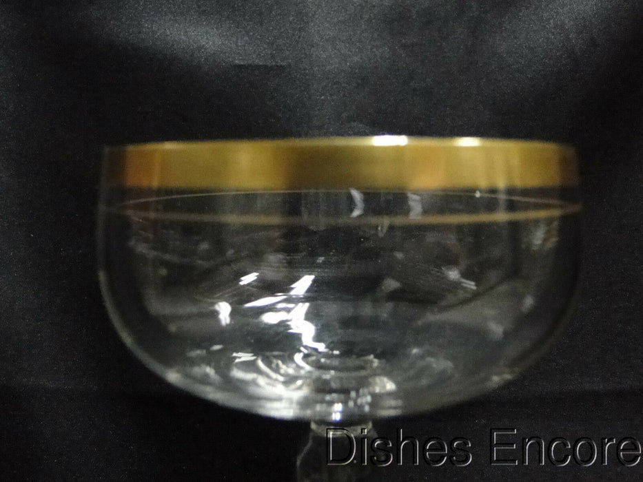 Clear w/ Double Gold Trim Gold Trim: Champagne / Sherbet, 5 5/8" Tall -- CR#093