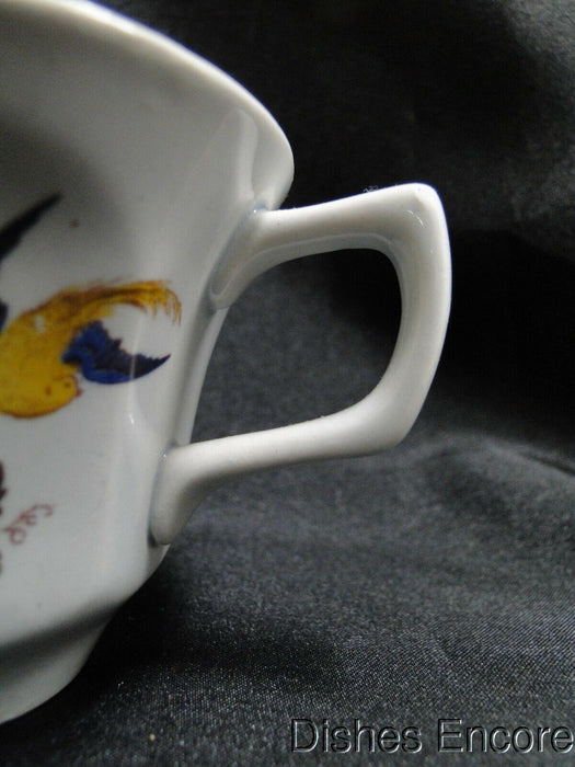Wedgwood Devon Rose, Bird, Butterfly, Flowers: Cup & Saucer Set, 2 5/8", As Is