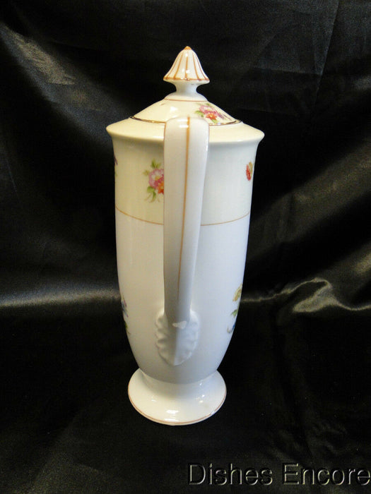 Noritake Multicolored Floral Cream White: Coffee Pot As Is, Creamer, Sugar, Cups