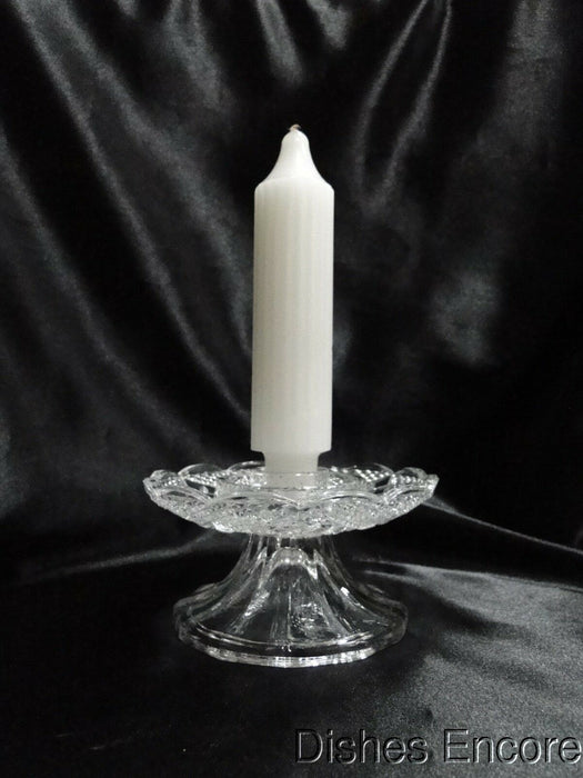 Clear w/ Cross Hatch Cuts: Hurricane Lamp & Globe, 9 5/8" Tall, MG#145