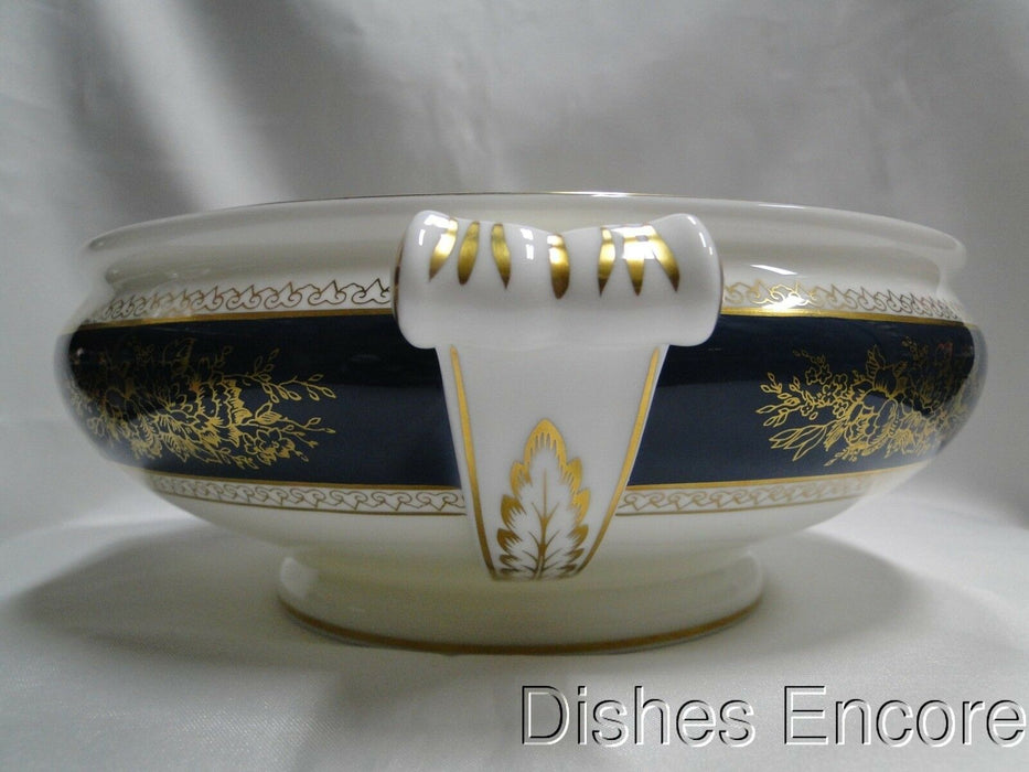 Wedgwood Columbia Blue & Gold, Dragons, Flowers: Round Serving Bowl, No Lid