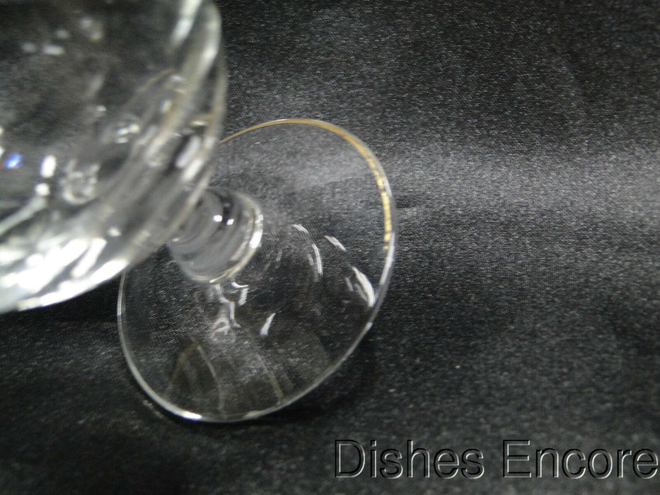 Clear w/ Double Gold Trim Gold Trim: Footed Juice, 4 3/4" Tall, As Is -- CR#093