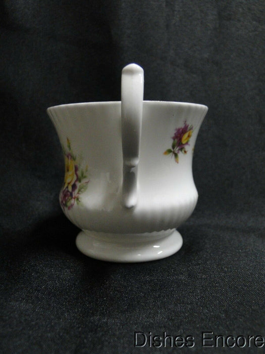 Royal Dover Yellow Roses, Purple Flowers: Demitasse Cup & Saucer Set, 2 3/8"