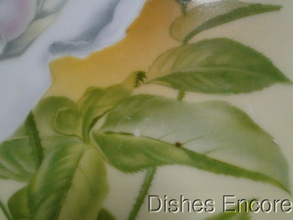 Hutschenreuther Antique Hand Painted Pink Rose on Green: Tray, 12 1/4" x 10"