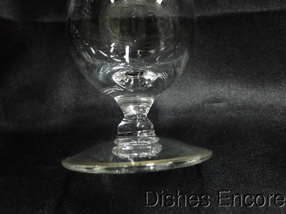 Clear w/ Double Gold Trim Gold Trim: Footed Juice, 4 3/4" Tall, As Is -- CR#093