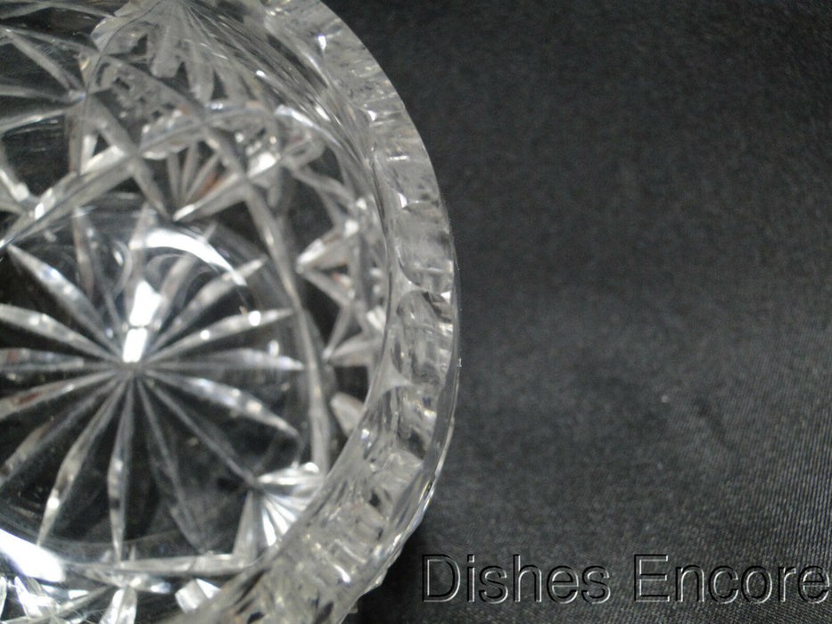 Clear w/ Cut Design, Thumbprint Edge: Rose Bowl, 2 3/8" x 3 5/8"  -- MG#113