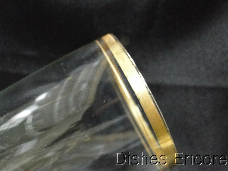 Clear w/ Double Gold Trim Gold Trim: Iced Tea (s), 7 1/8" Tall -- CR#093