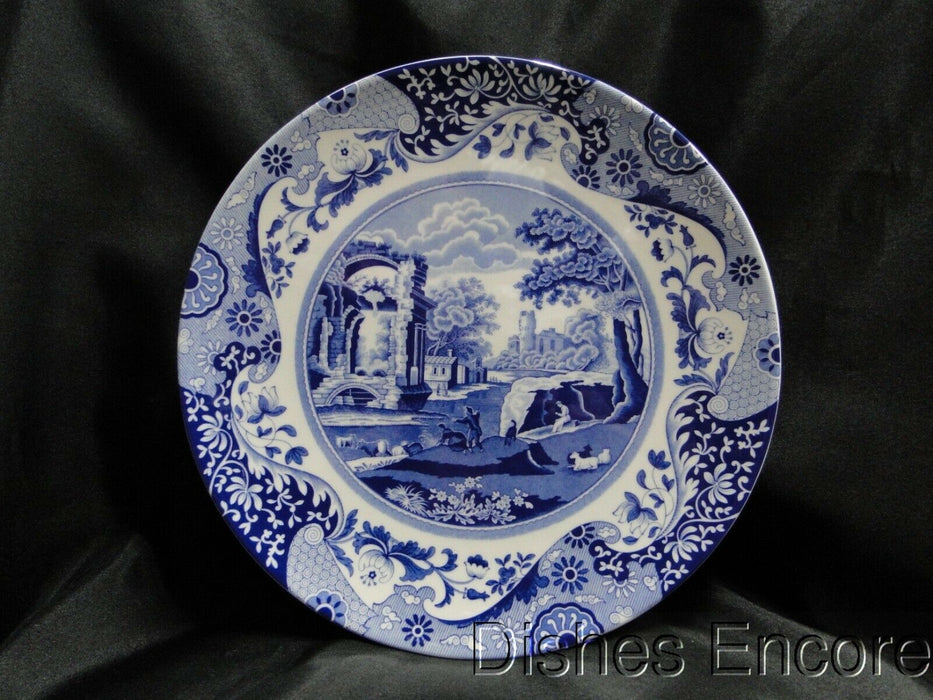 Spode Italian, Blue Scene: NEW Footed Cake Stand, 10 5/8", Box