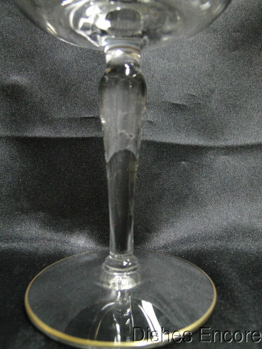 Clear w/ Double Gold Trim Gold Trim: Champagne / Sherbet, 5 5/8" Tall -- CR#093