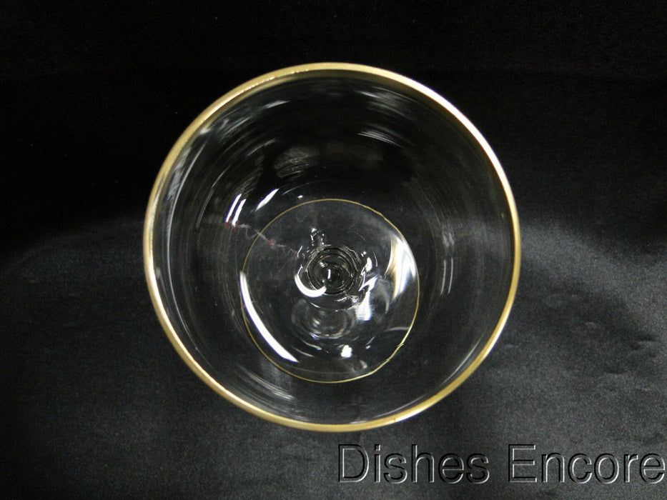Clear w/ Double Gold Trim Gold Trim: Champagne / Sherbet, 5 5/8" Tall -- CR#093