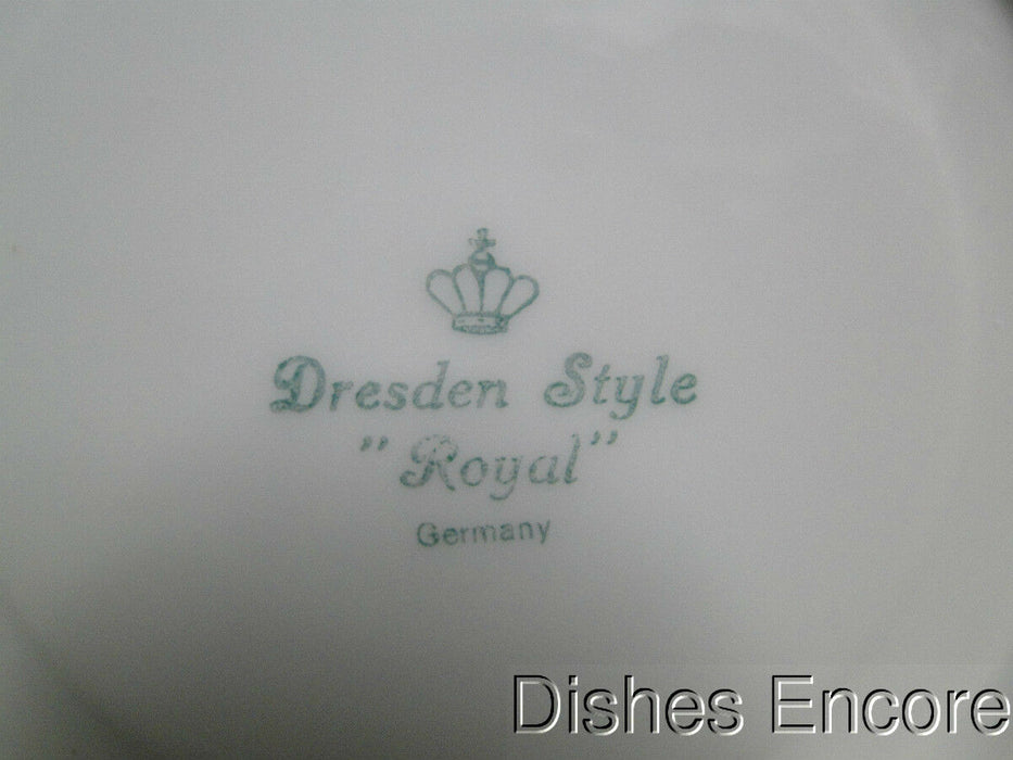 Dresden Style Royal, Floral & Gold Scrolls: Cup & Saucer Set (s), 2 1/4"