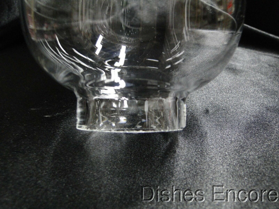 Clear w/ Cross Hatch Cuts: Hurricane Lamp & Globe, 9 5/8" Tall, MG#145