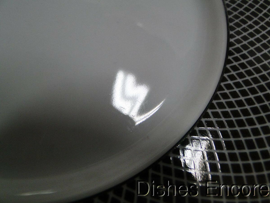 Block Midnight, Portugal, Black/White w/ Platinum: Bread Plate (s), 6 3/8"