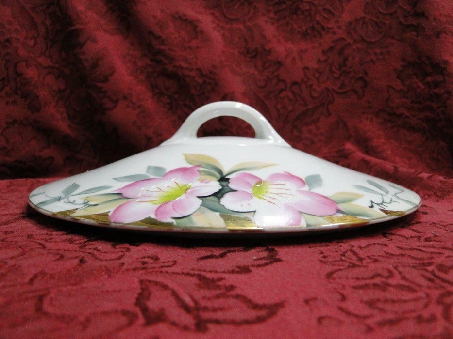 Noritake Azalea, 19322, White w/ Pink Flowers: Round Serving Bowl w/ Lid