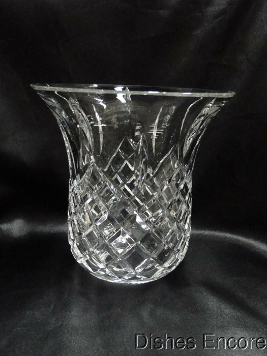 Clear w/ Vertical & Criss Cross Cuts: Hurricane Lamp & Globe 10.75" As Is MG#125