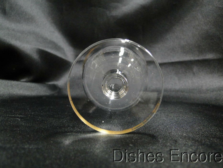 Clear w/ Double Gold Trim Gold Trim: Footed Juice, 4 3/4" Tall, As Is -- CR#093