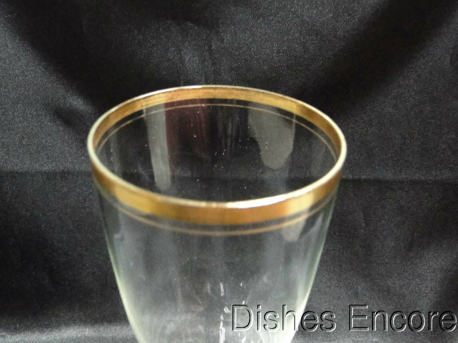Clear w/ Double Gold Trim Gold Trim: Iced Tea (s), 7 1/8" Tall -- CR#093
