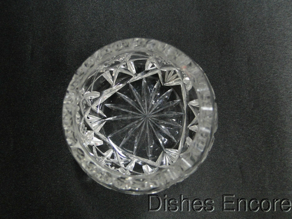 Clear w/ Cut Design, Thumbprint Edge: Rose Bowl, 2 3/8" x 3 5/8"  -- MG#113