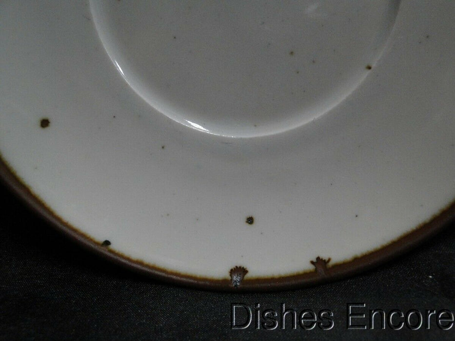 Dansk Brown Mist, Brown Trim, Speckles: 6 1/4 Saucer Only, No Cup, Coupe Shape
