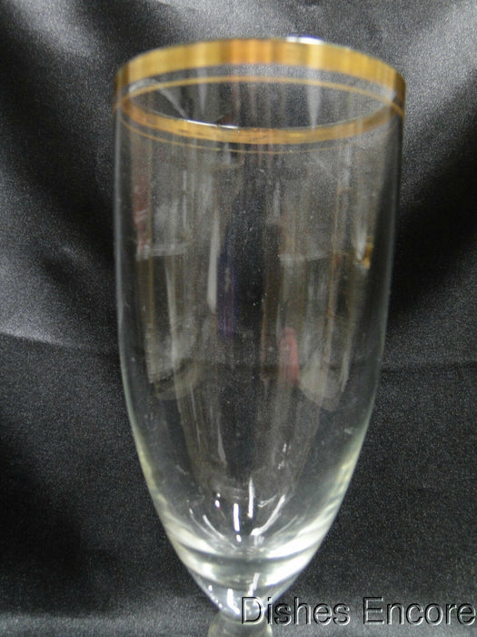Clear w/ Double Gold Trim Gold Trim: Iced Tea (s), 7 1/8" Tall -- CR#093