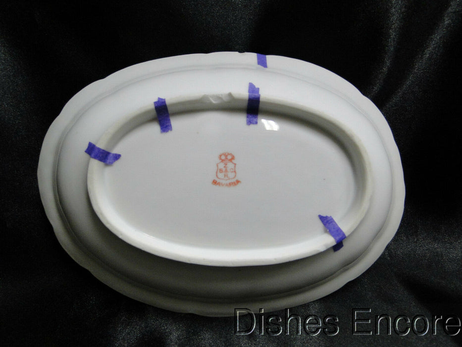 Zeh, Scherzer & Co 508, Pink Rose Garland: Oval Serving Bowl, 9 5/8", As Is