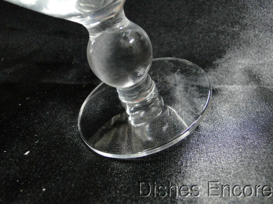 Clear w/ Etched Floral, Ball Stem: Oyster Cocktail (s), 3 5/8" Tall - CR#031