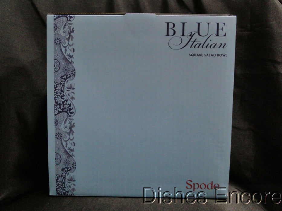 Spode Italian, Blue Scene: NEW Square Serving / Salad Bowl, Box