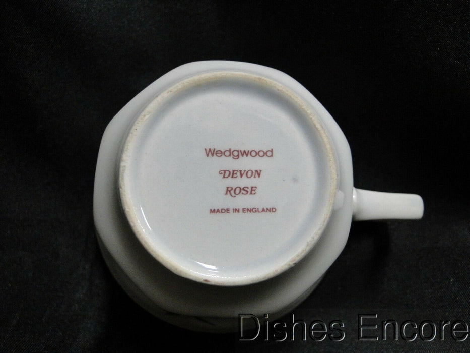 Wedgwood Devon Rose, Bird, Butterfly, Flowers: Cup & Saucer Set, 2 5/8", As Is