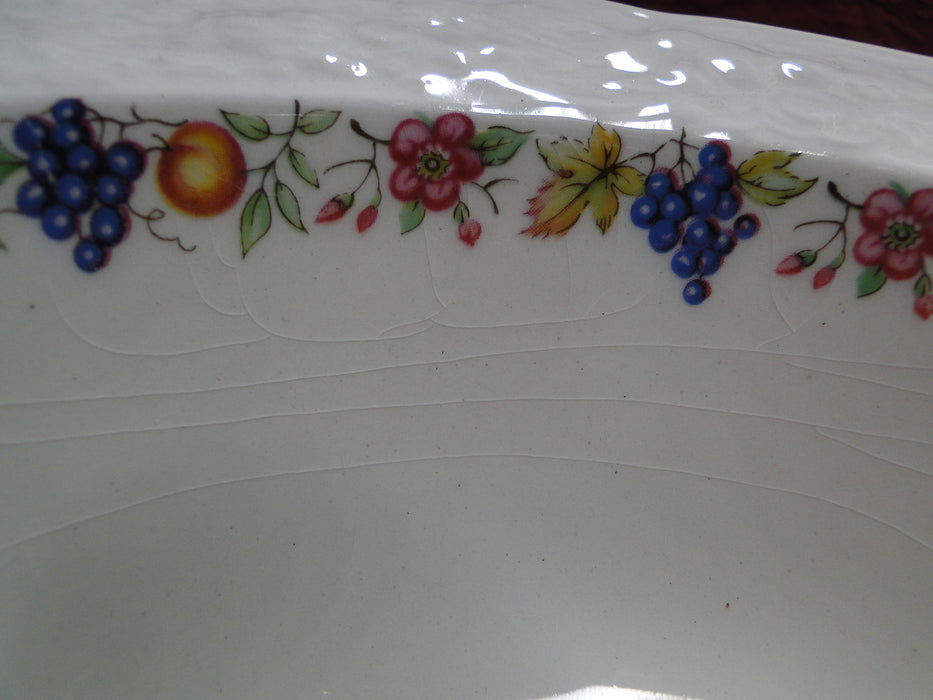 Crown Ducal Florentine Garden, Fruit: Oval Serving / Vegetable Bowl, 9"