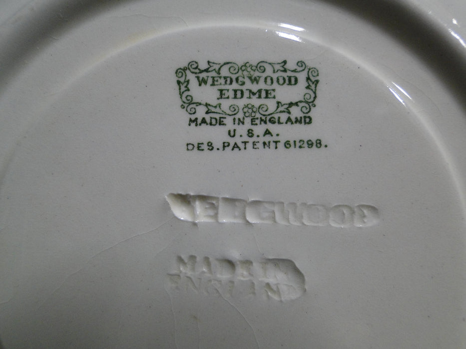 Wedgwood Edme, Ribbed Rim, Off White: Cup & Saucer Set, 2 1/2", As Is