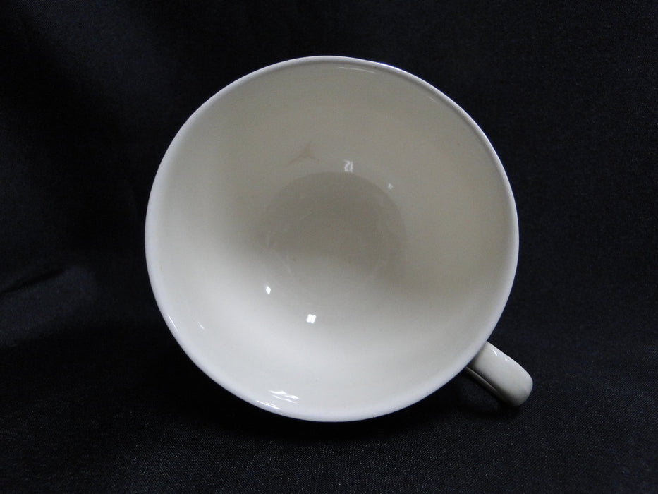 Wedgwood Edme, Ribbed Rim, Off White: Cup & Saucer Set, 2 1/2", As Is