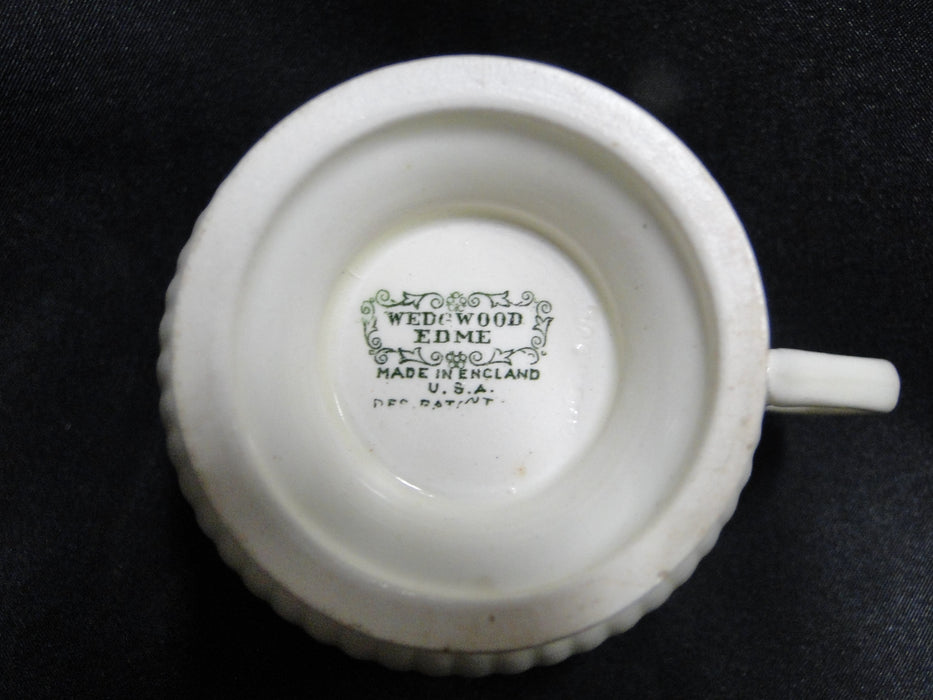 Wedgwood Edme, Ribbed Rim, Off White: Cup & Saucer Set, 2 1/2", As Is