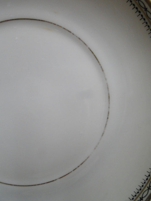 Heinrich HC9, Black Ovals, Gold Trim: 5 3/4" Saucer (s) Only, No Cup