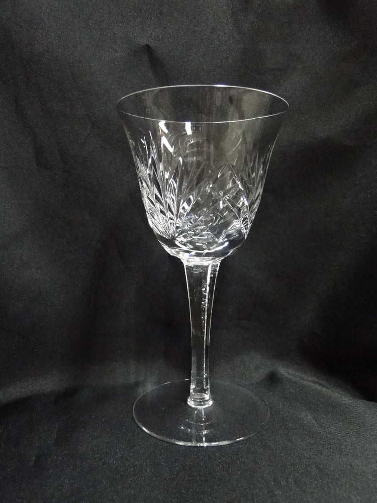 Gorham Cherrywood, Fan & Criss-Cross Cuts: Water or Wine Goblet, 6 7/8", As Is