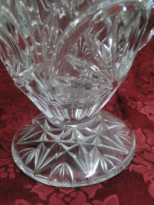 Clear, Pressed Glass w/ Curved Pattern: Serving Pitcher, 9" Tall, As Is, MG#228