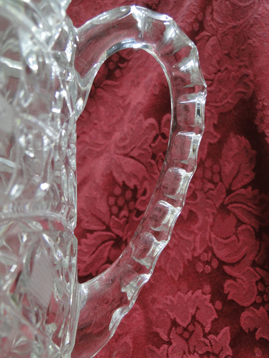 Clear, Pressed Glass w/ Curved Pattern: Serving Pitcher, 9" Tall, As Is, MG#228