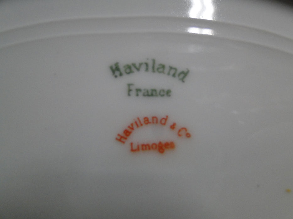 Haviland (Limoges) Schleiger 57, Blue Scrolls: Oval Serving Bowl, 10" x 7 7/8"