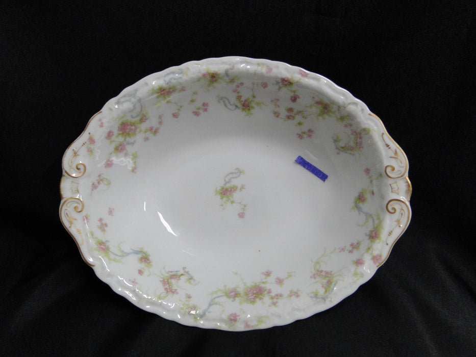 Haviland (Limoges) Schleiger 57, Blue Scrolls: Oval Serving Bowl, 10" x 7 7/8"
