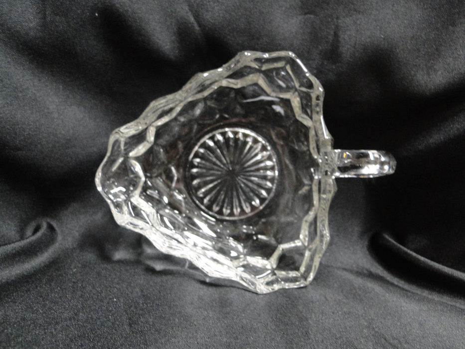 Fostoria American Clear: Triangular Nappy / Bowl w/ Handle, 6" x  2" Tall