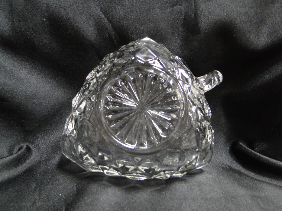 Fostoria American Clear: Triangular Nappy / Bowl w/ Handle, 6" x  2" Tall