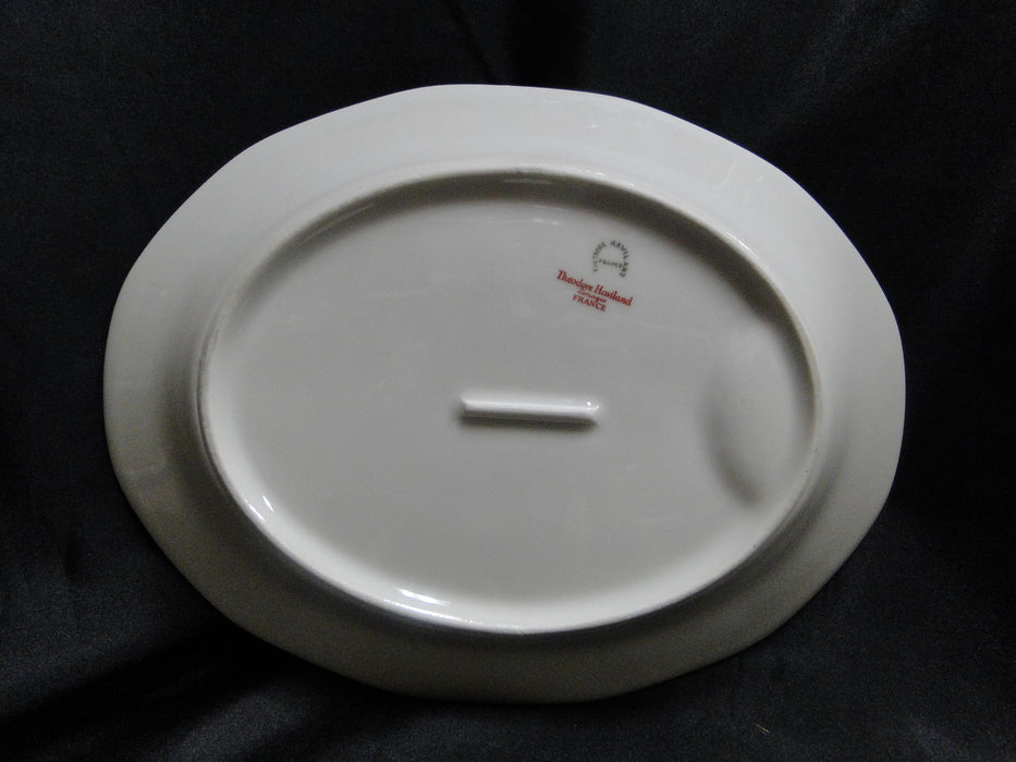 Haviland H591, Floral Swags, Yellow, Green Blue: Oval Platter, 11 3/8", As Is