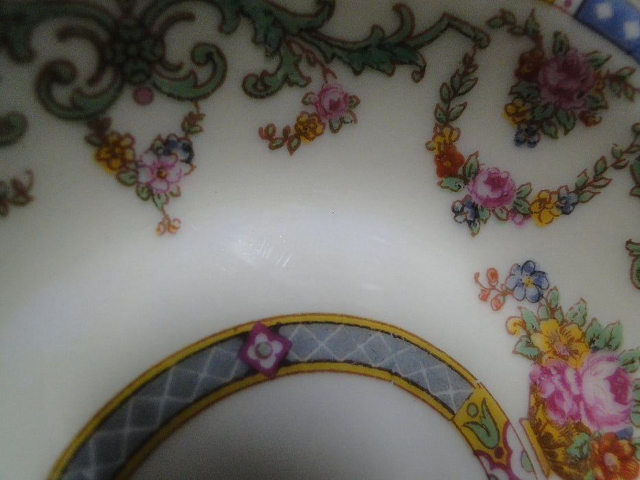 Haviland H591, Floral Swags, Yellow, Green Blue: Fruit Bowl, 5", As Is