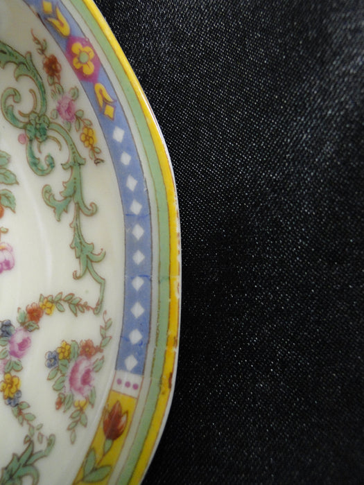 Haviland H591, Floral Swags, Yellow, Green Blue: Fruit Bowl, 5", As Is