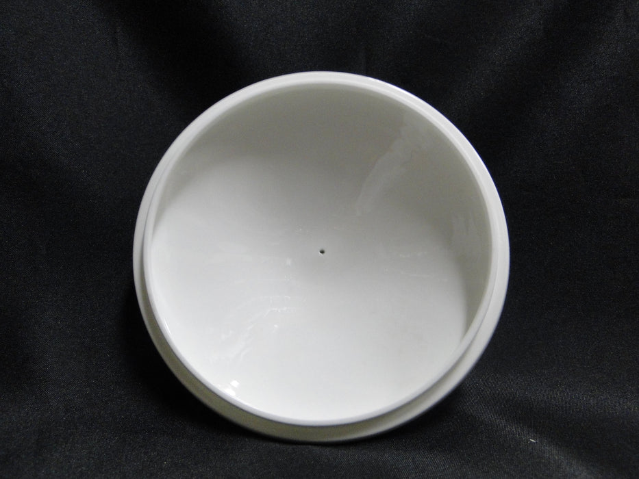 Villeroy & Boch Delta, Aqua Rim, White Fans: Round Covered Serving Bowl w/ Lid