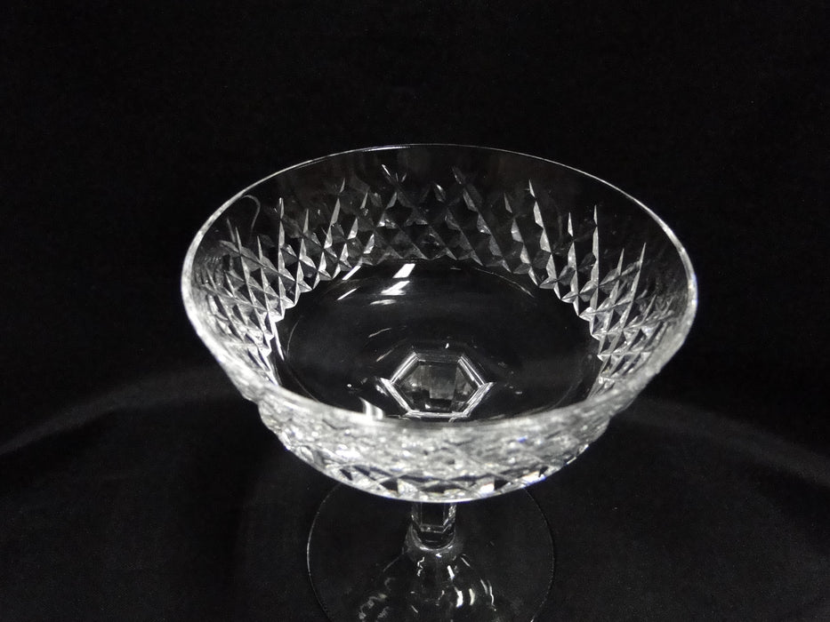 Waterford Crystal Alana, Cut Cross Hatch: Champagne / Sherbet (s), 4 1/8" Tall