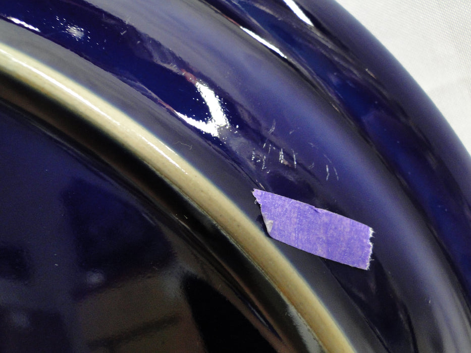 Denby-Langley Baroque, Cobalt Band w/ Flowers: Dinner Plate (s), 10 1/4"