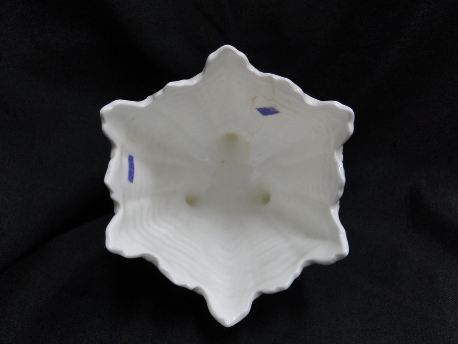 Coalport Countryware, White Embossed Leaves: Celery Bowl, 3-Toed, As Is